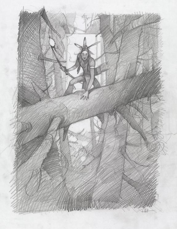 Frédéric Pillot - Le Dernier des Mohicans, Illustration orig