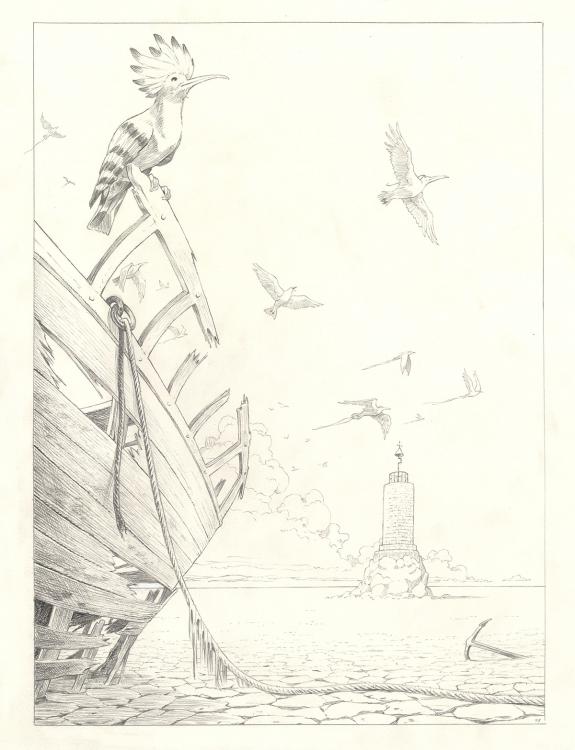 Olivier Roman - Sprague, Le Marin céleste, Planche originale