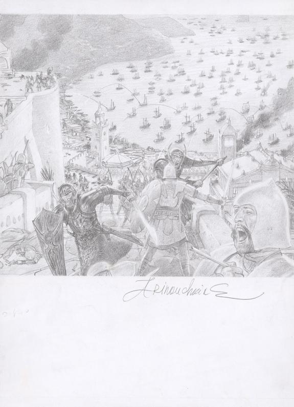 Andréï Arinouchkine - Ewen, Alis, crayon planche