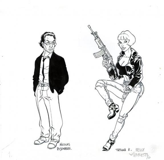 Félix Meynet - Tatiana K., Illustration originale, étude per