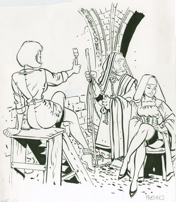 Félix Meynet - Fanfoué des Pnottas, Illustration originale