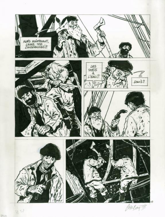 Christophe Chabouté - Terre-Neuvas, Planche originale n°117