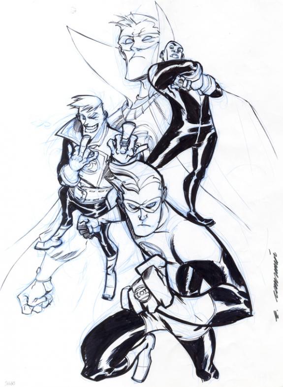Eric Canete - Green Lantern Corps, illustration originale