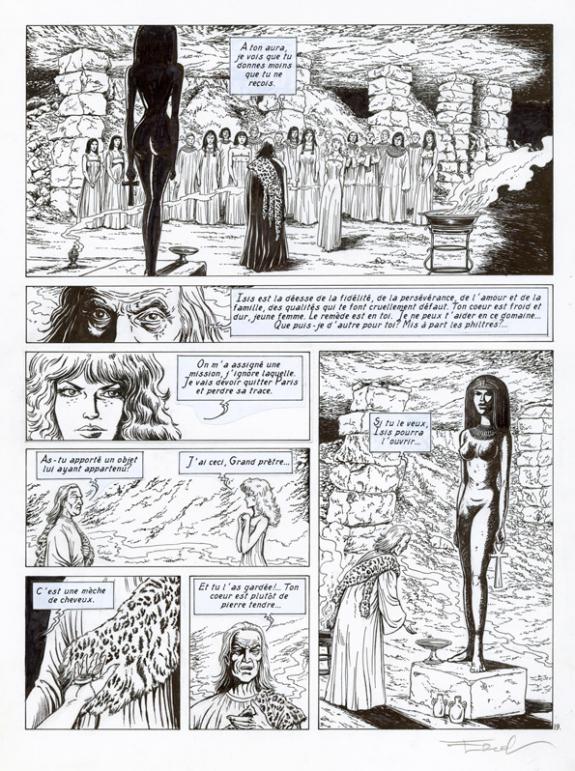 Ersel - Claymore, Planche originale n°19, phylactères collés