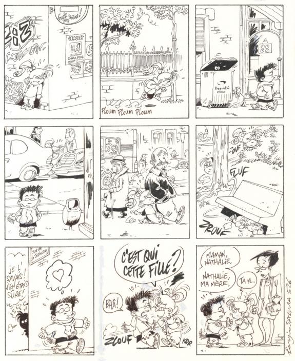 Sergio Salma - Nathalie, Planche originale, gag n°526