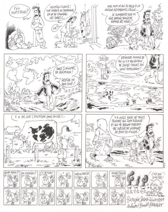 Sergio Salma - Nathalie, Planche originale, gag n°644