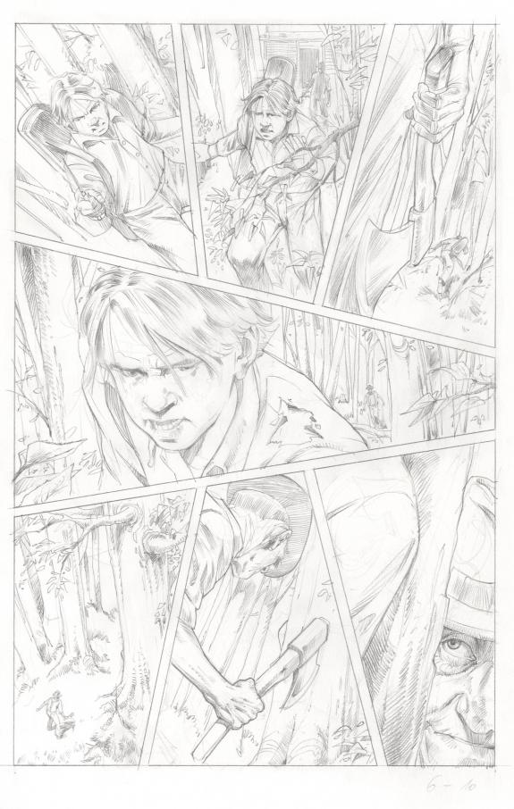Attila Futaki - Severed, Issue 6, Crayonné original de planc
