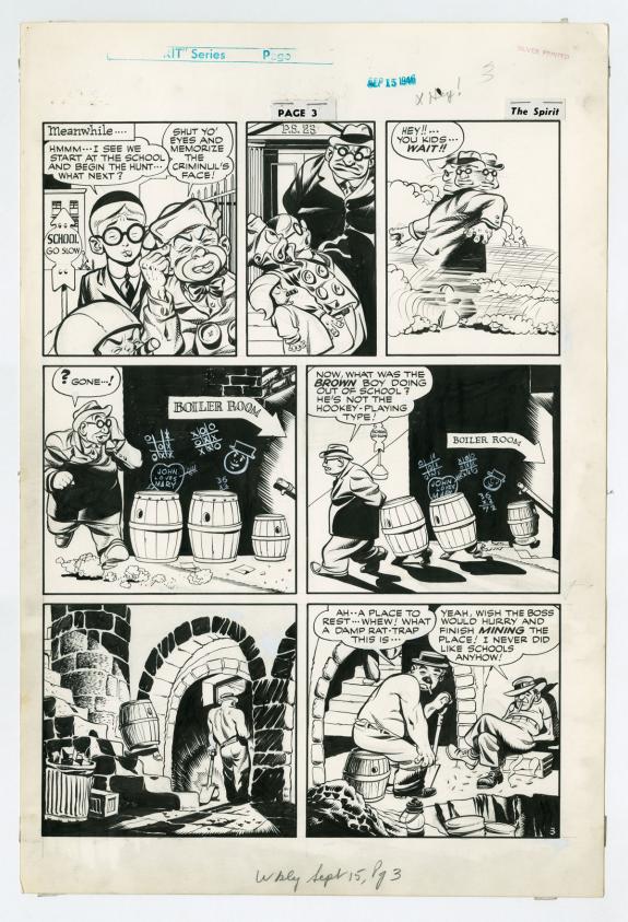 Will Eisner - Le Spirit, Planche originale n°03 de l'histoir
