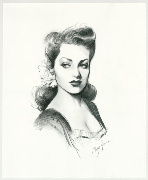 Maly Siri - Pin-up Art, Illustration originale intitulée "Li