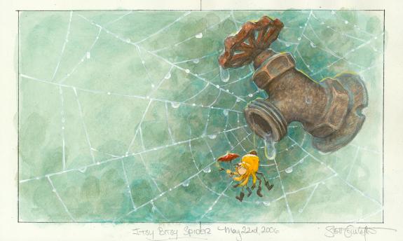 Scott Gustafson - Illustration originale - Itsy Bitsy Spider