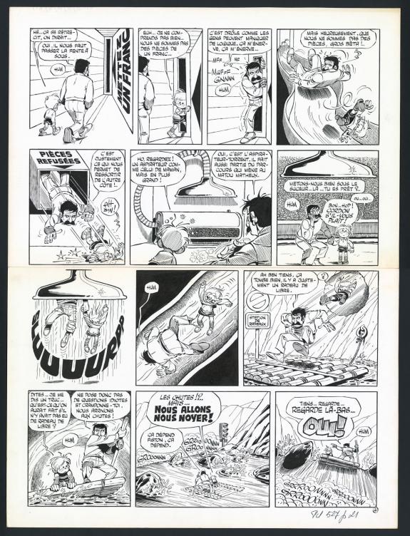 Marcel Gotlib - Rubrique-à-brac, Tome 2, Planche originale n
