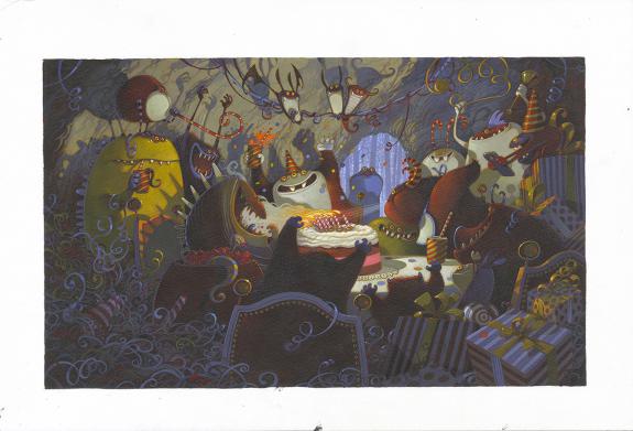 Frédéric Pillot - Voleur d'anniversaires!, Illustration orig