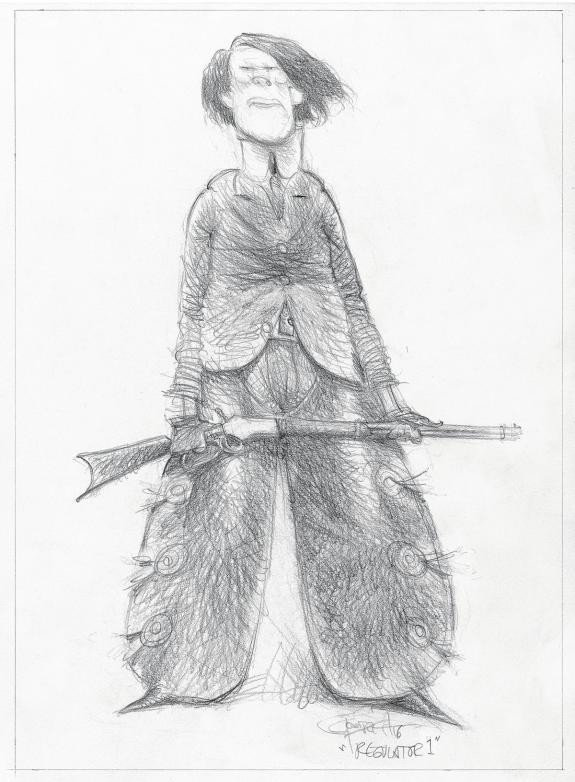 Carter Goodrich - WESTERN!, Illustration originale, recherch