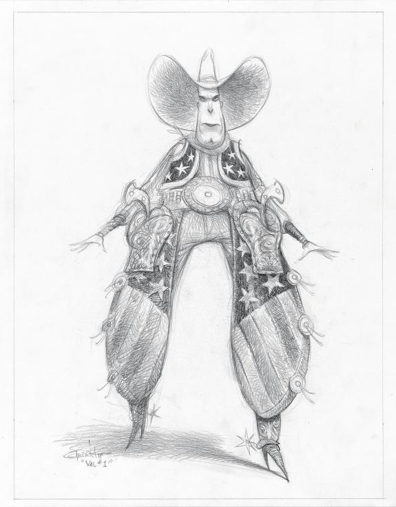 Carter Goodrich - WESTERN!, Illustration originale, recherch
