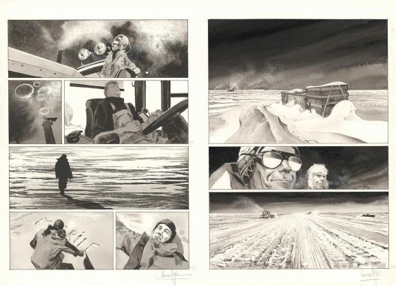Emmanuel Lepage - La Lune est blanche, Double planche origin