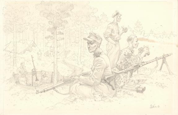 Arno - Kriegspiel, Illustration originale