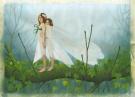 Erlé Ferronnière - Fées et Déesses, Deux fées sur branches, 