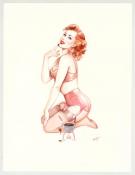 Maly Siri - Pin-up Art, Illustration originale intitulée "Yo