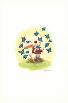 Benjamin Lacombe - Monsieur le Lapin Blanc, Illustration ori